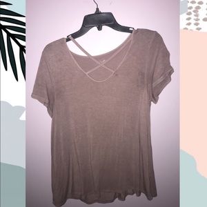 Purple criss cross top